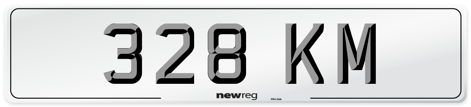 328 KM Number Plate from New Reg
